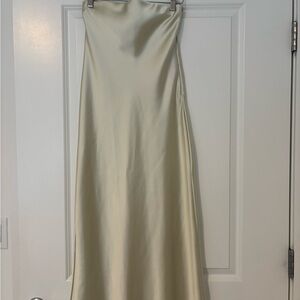 Zara Pastel Satin Maxi Dress